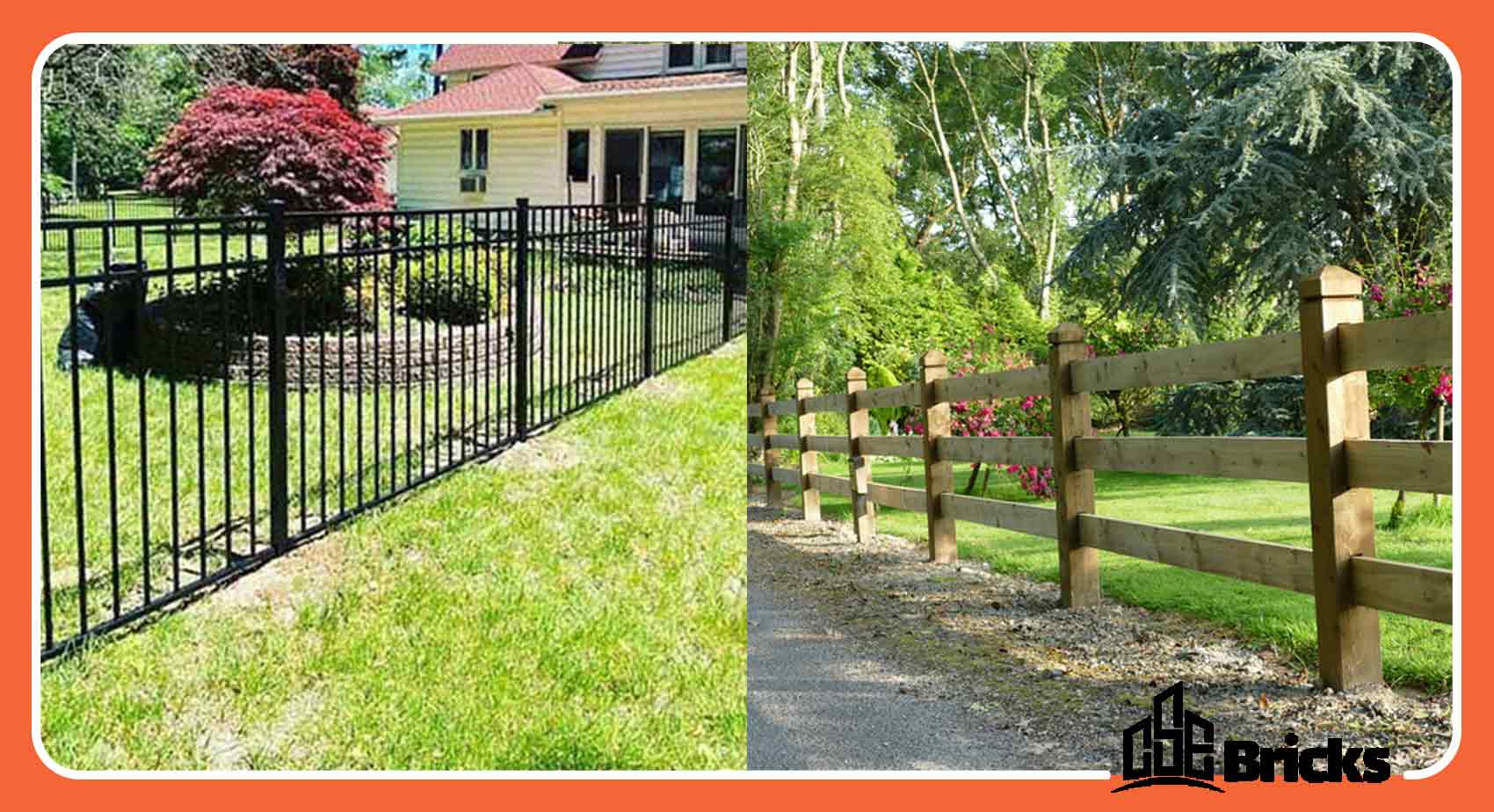 Wooden and Iron Fences