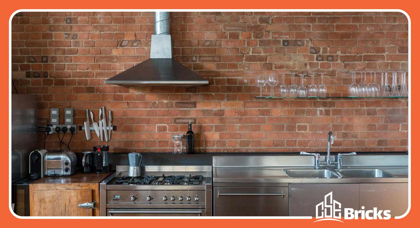 facing bricks in Kitchen
